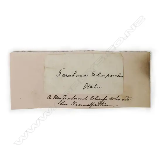 A 19thC autograph of Tamihana Te Rauparaha,