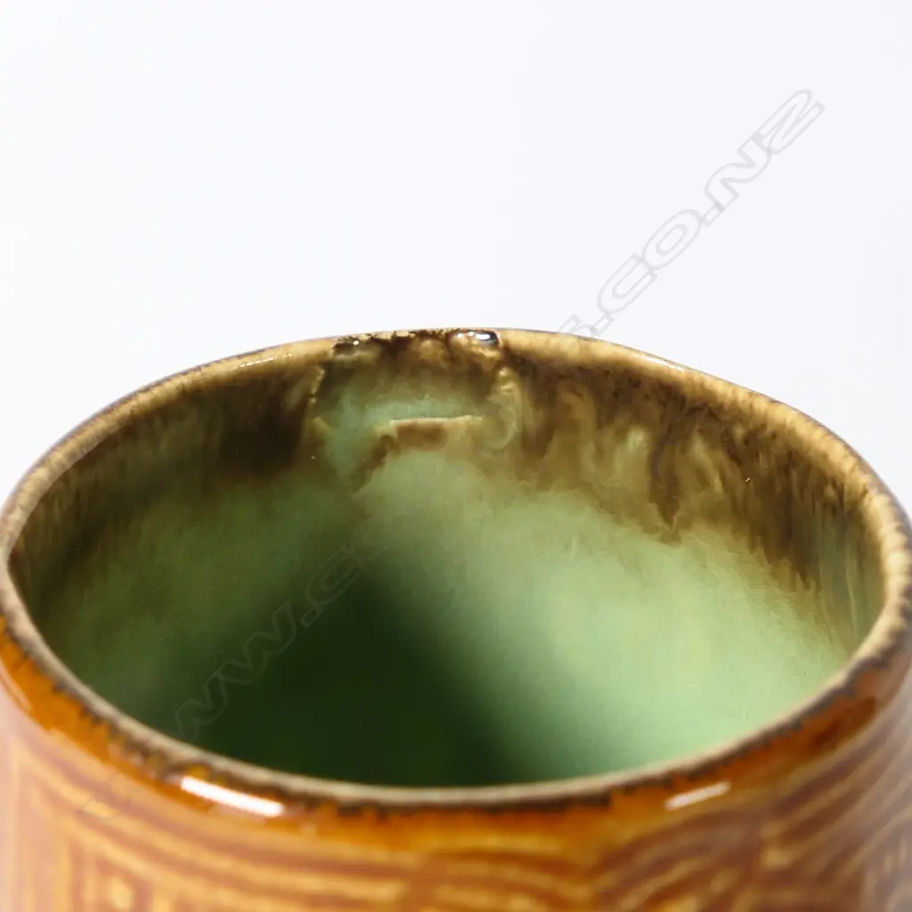 Two Crown Lynn Wharetana Māori Art Pottery egg cups, Image 1++