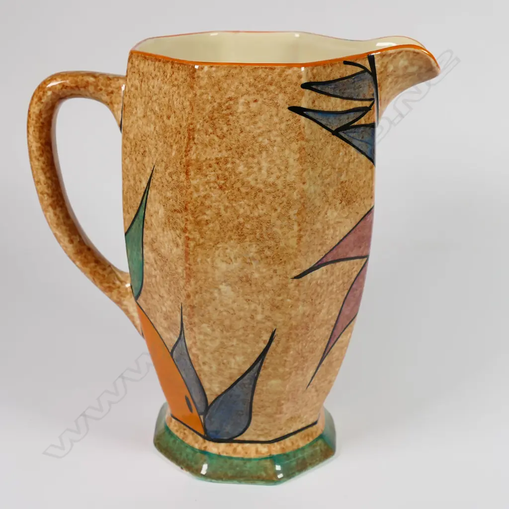 Clarice Cliff Bizarre 'cafe-au-lait Oranges' jug, Image 1++