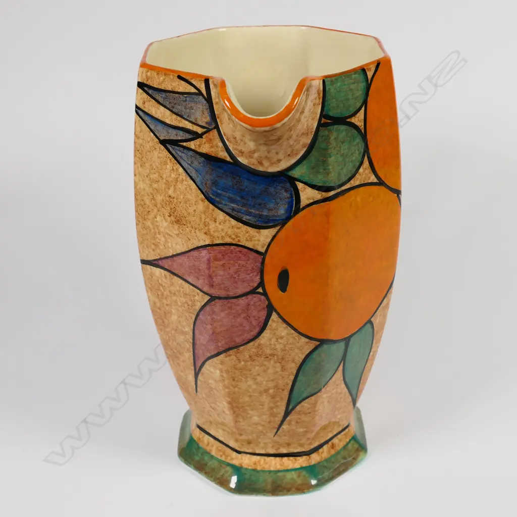 Clarice Cliff Bizarre 'cafe-au-lait Oranges' jug, Image 1++