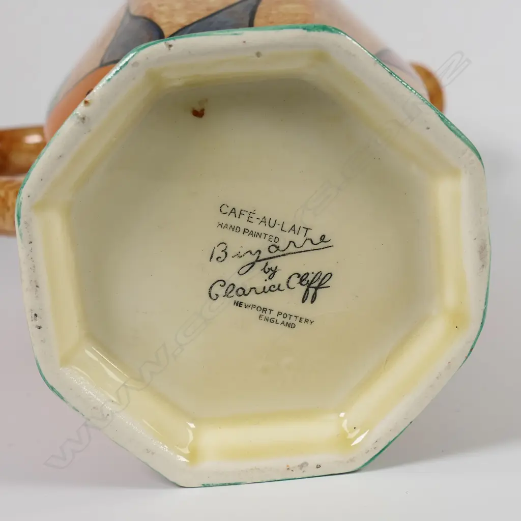 Clarice Cliff Bizarre 'cafe-au-lait Oranges' jug, Image 1++