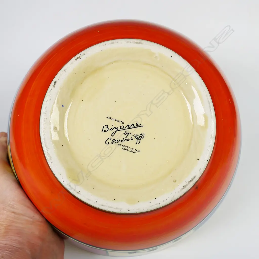 Clarice Cliff Bizarre ‘Branch and Squares’ bowl, Image 1++