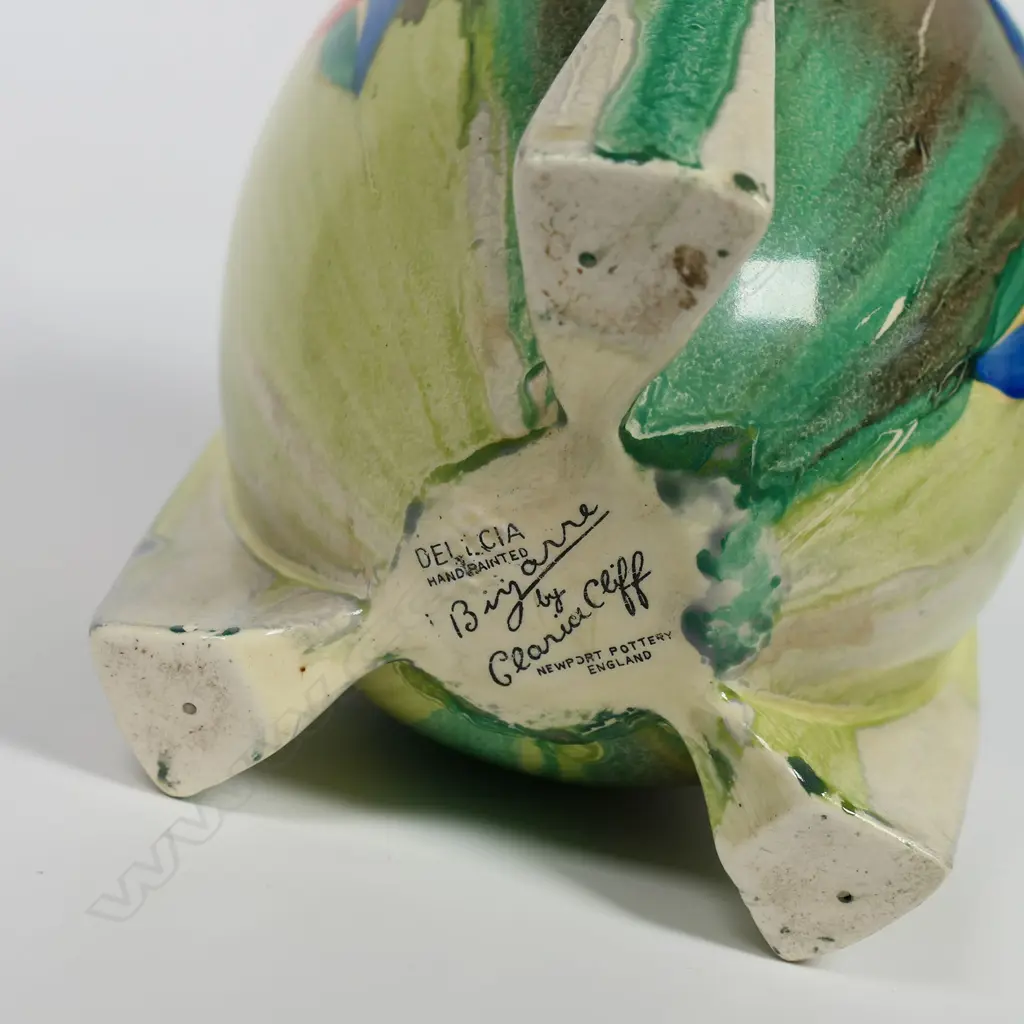 Clarice Cliff Bizarre 'Delicia Citrus' biscuit barrel, Image 1++