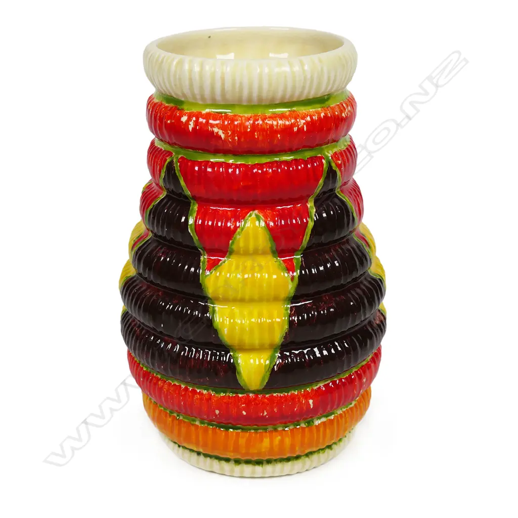 Clarice Cliff Bizarre Raffia vase, Image 1++