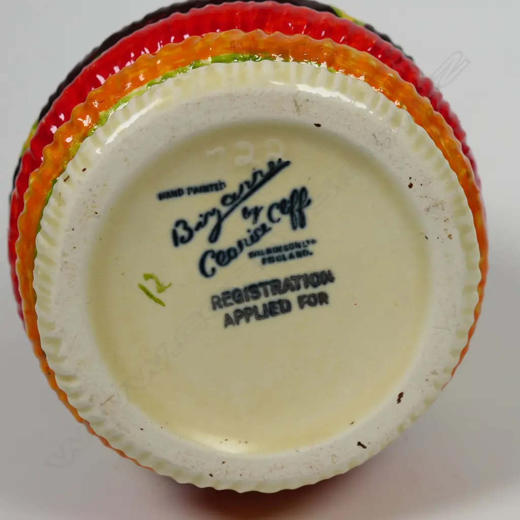 Clarice Cliff Bizarre Raffia vase, Image 1++