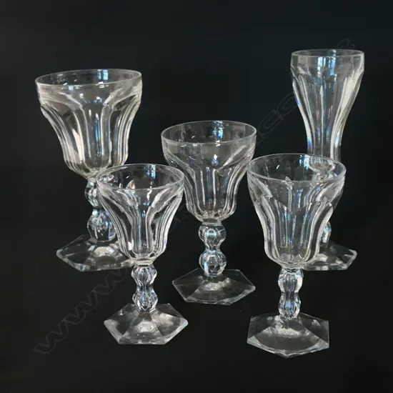 A collection of 19thC Dutch long stem glasses,