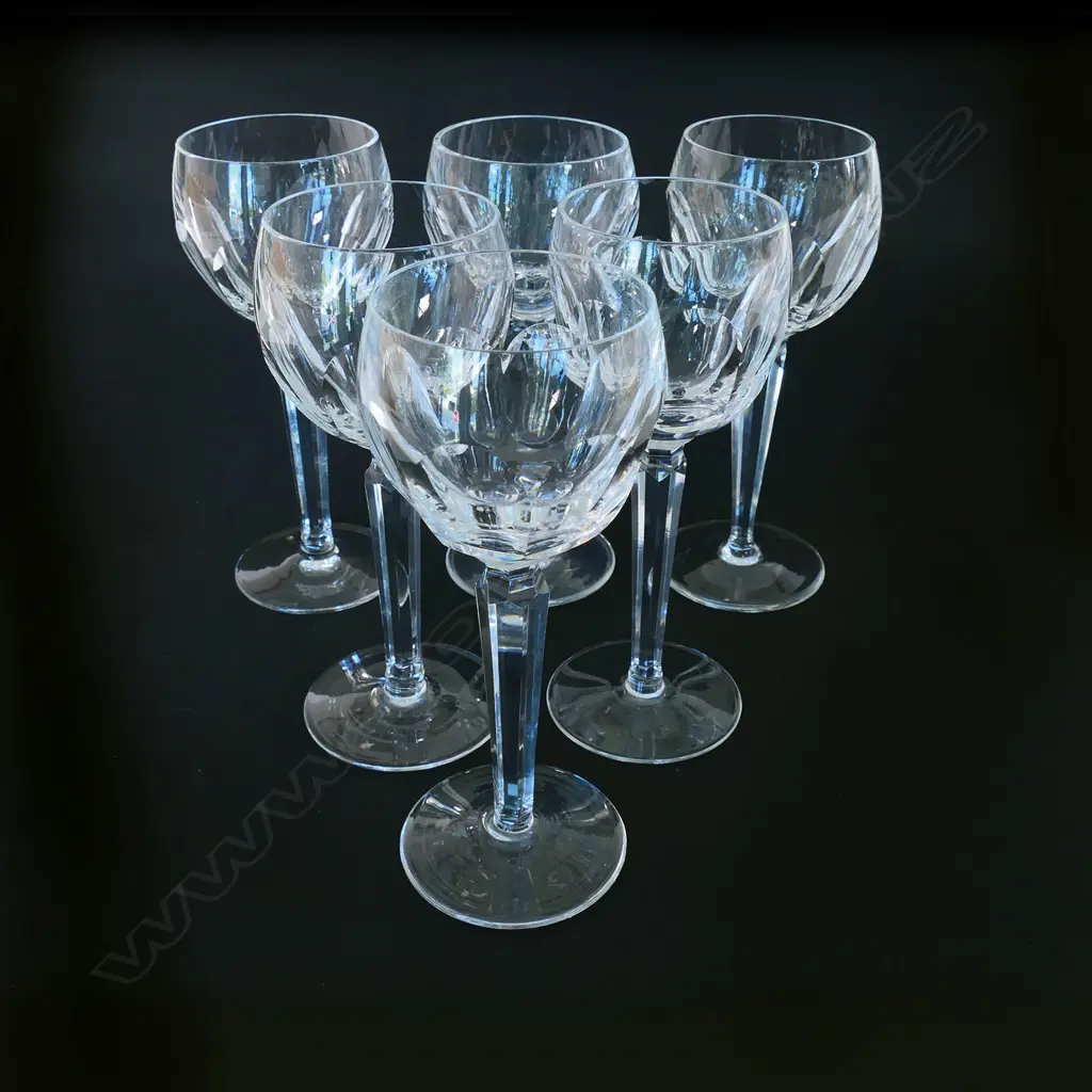 Six Waterford crystal Hock glasses, Image 1++