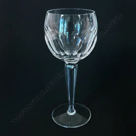 Six Waterford crystal Hock glasses,
