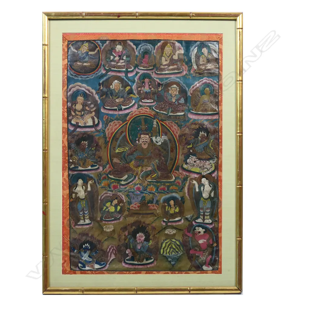 An old Tibetan thangka painting, Image 1++
