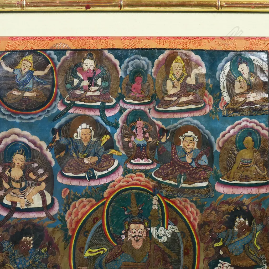 An old Tibetan thangka painting, Image 1++