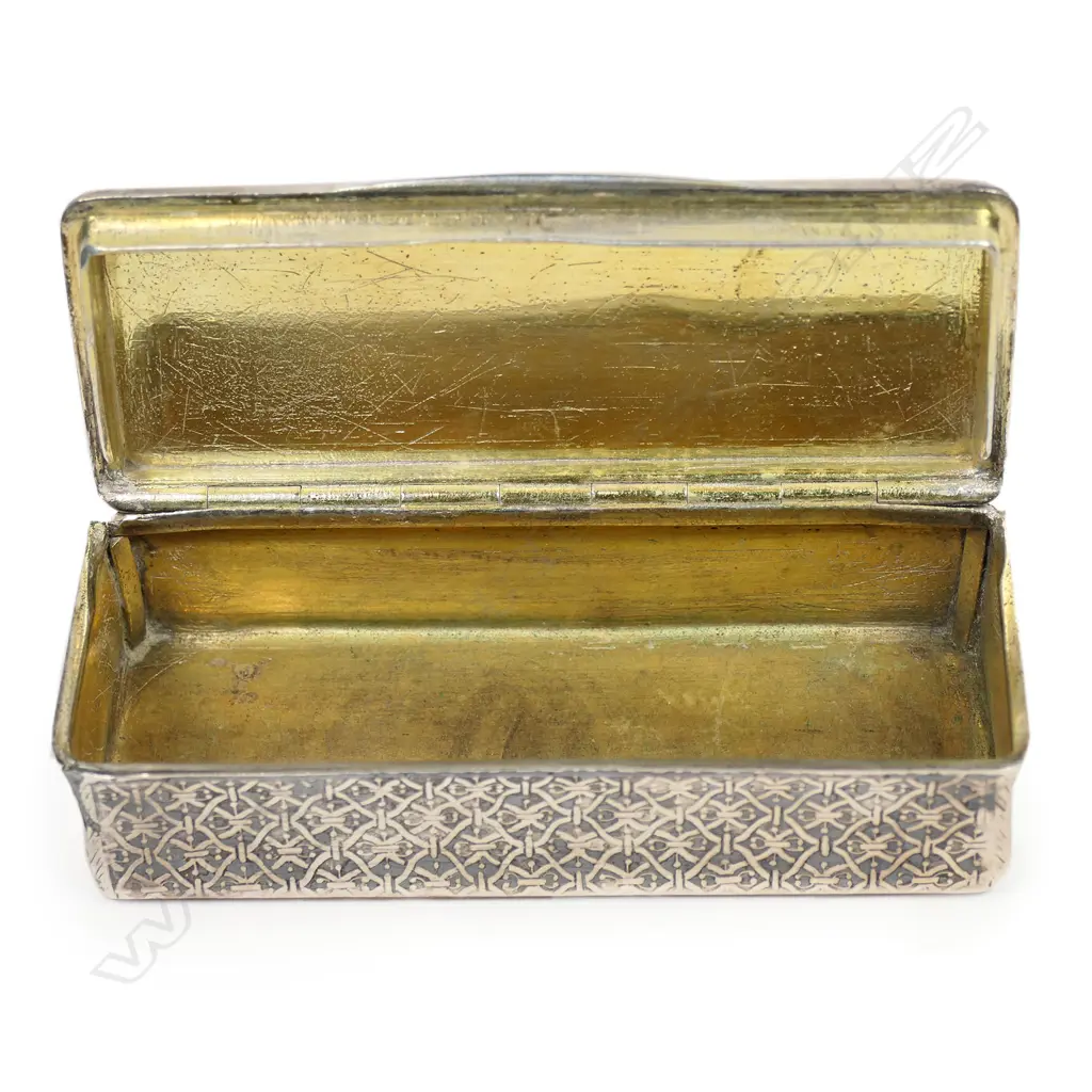 A French 800 standard silver niello snuff box, Image 1++