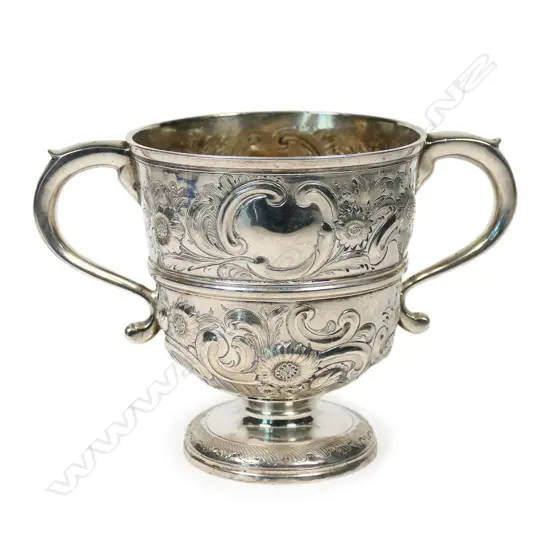A George II Irish silver loving cup,