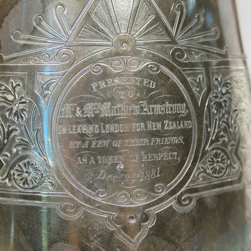 A Victorian Arts & Crafts silver coffee pot, Image 1++
