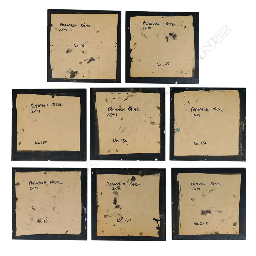 Prakash Patel (1968-) eight numbered panels 'Gazing into Night', Image 1++