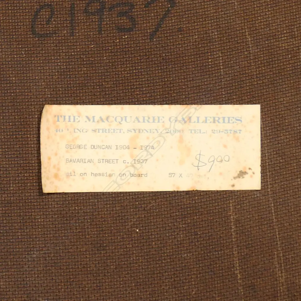 George Bernard Duncan (NZ/AUS/Europe 1904-1974) 'Bavarian Street', Image 1++