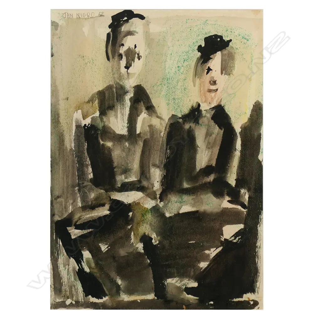 Jan Nigro (NZ 1919-2012) 'The Clowns', Image 1++
