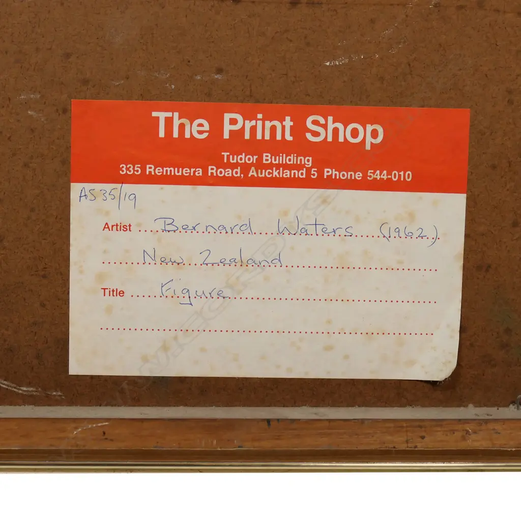 Bernard Waters (NZ working 1968-2002) 'Figure 2'. Image 1++