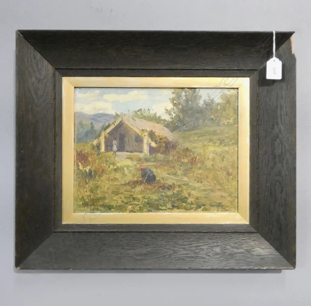 Herbert Ivan Babbage (NZ/UK 1875-1916) Māori Whare, Image 1++