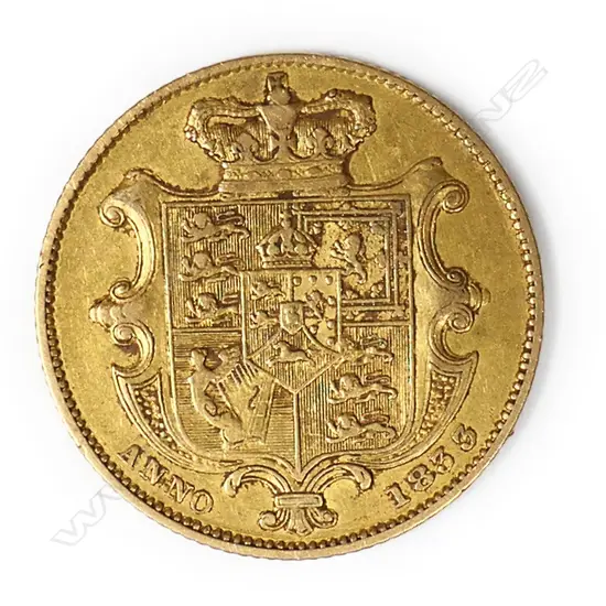 A William IV 1833 full sovereign,