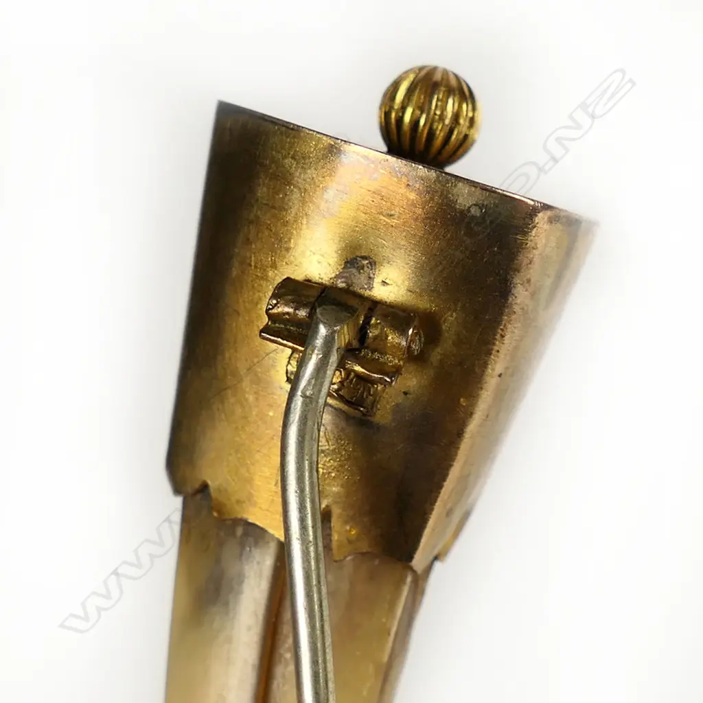 A rare female huia beak and gold brooch, Image 1++