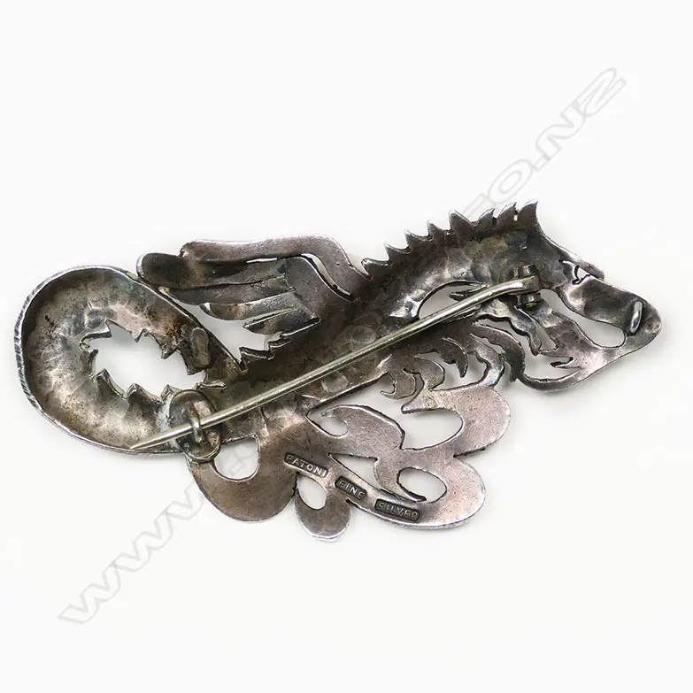 A vintage silver Patoni (Tony Buller) dragon brooch, Image 1++
