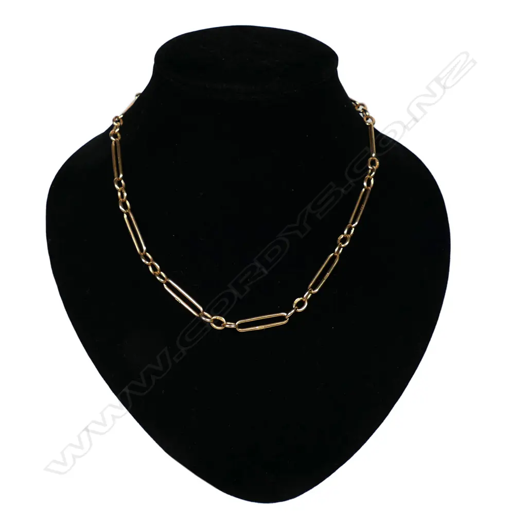 A 9ct gold fob chain, Image 1++
