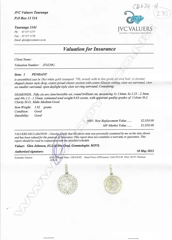 An 18ct white gold and multi diamond pair of earrings and pendant suite, Image 1++