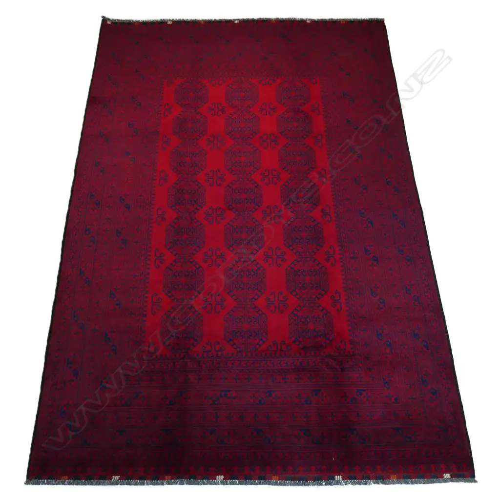 A hand-knotted elephant foot carpet, Image 1++