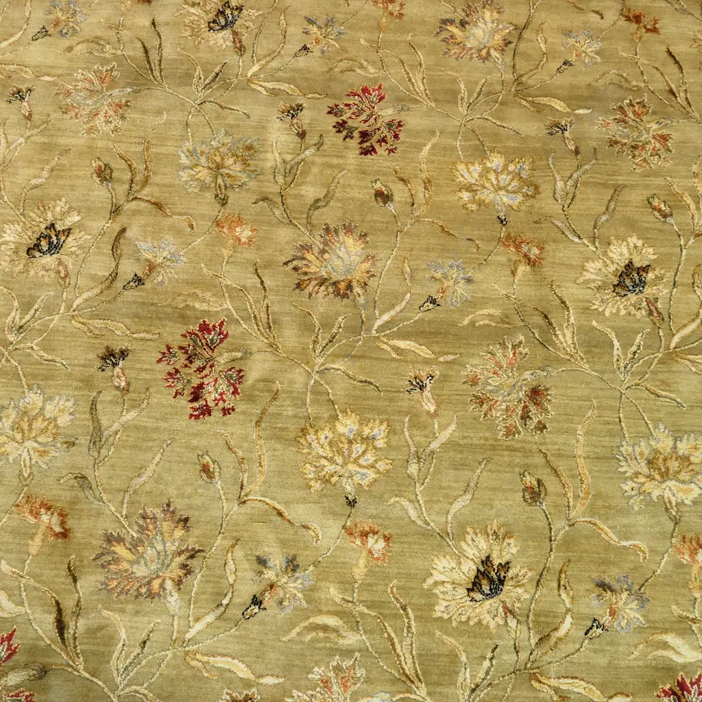 A large Indian wool and silk on cotton rug, Image 1++
