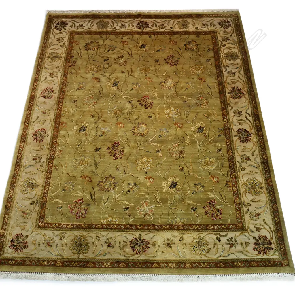 A large Indian wool and silk on cotton rug, Image 1++