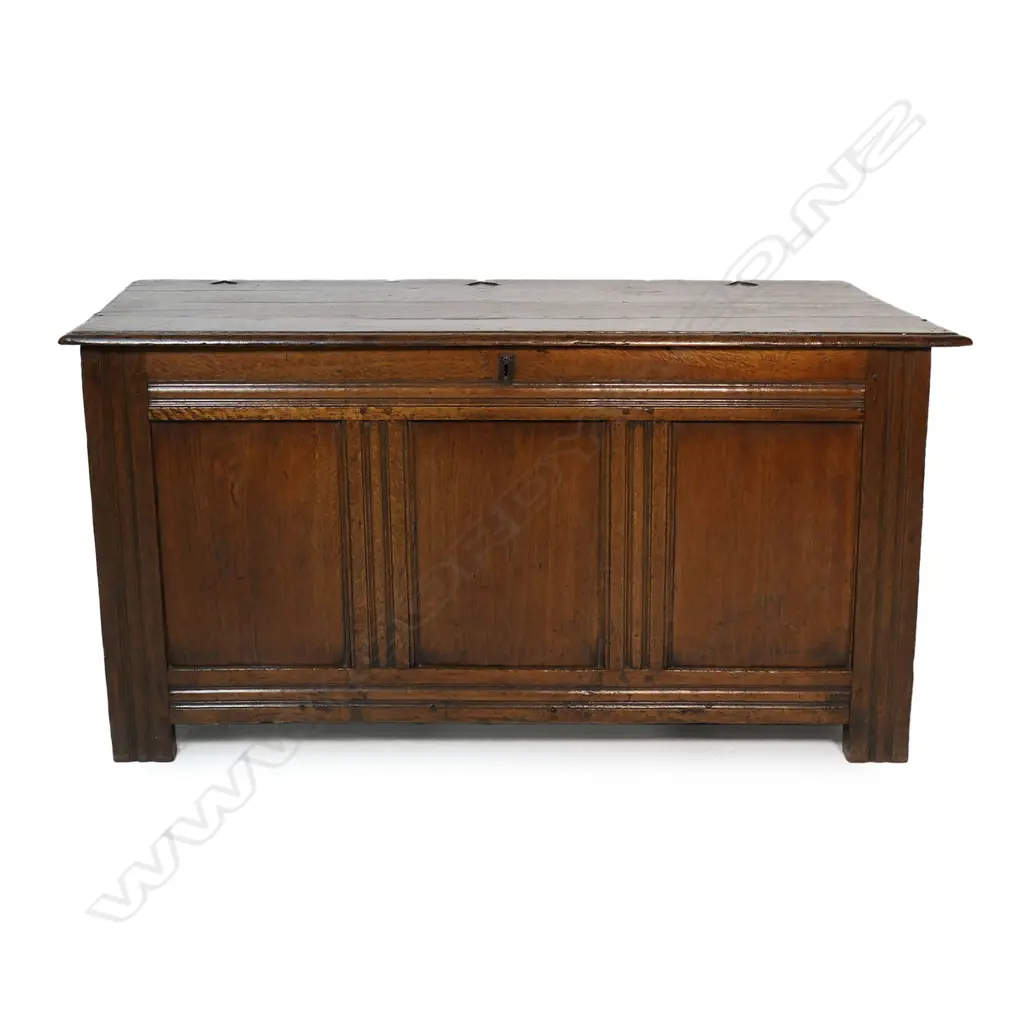 A George III oak coffer, Image 1++