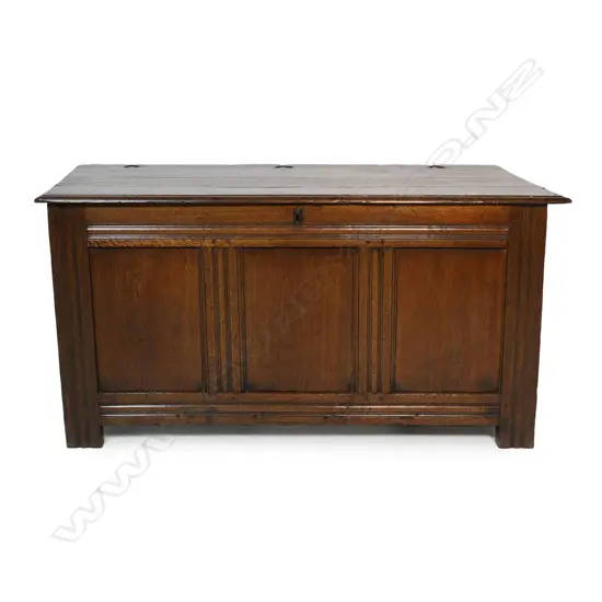 A George III oak coffer,