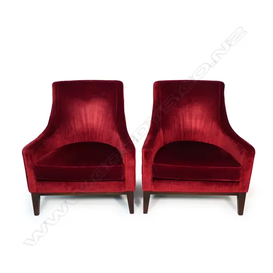 A pair of modern designer David Shaw 'Richmond' armchairs,