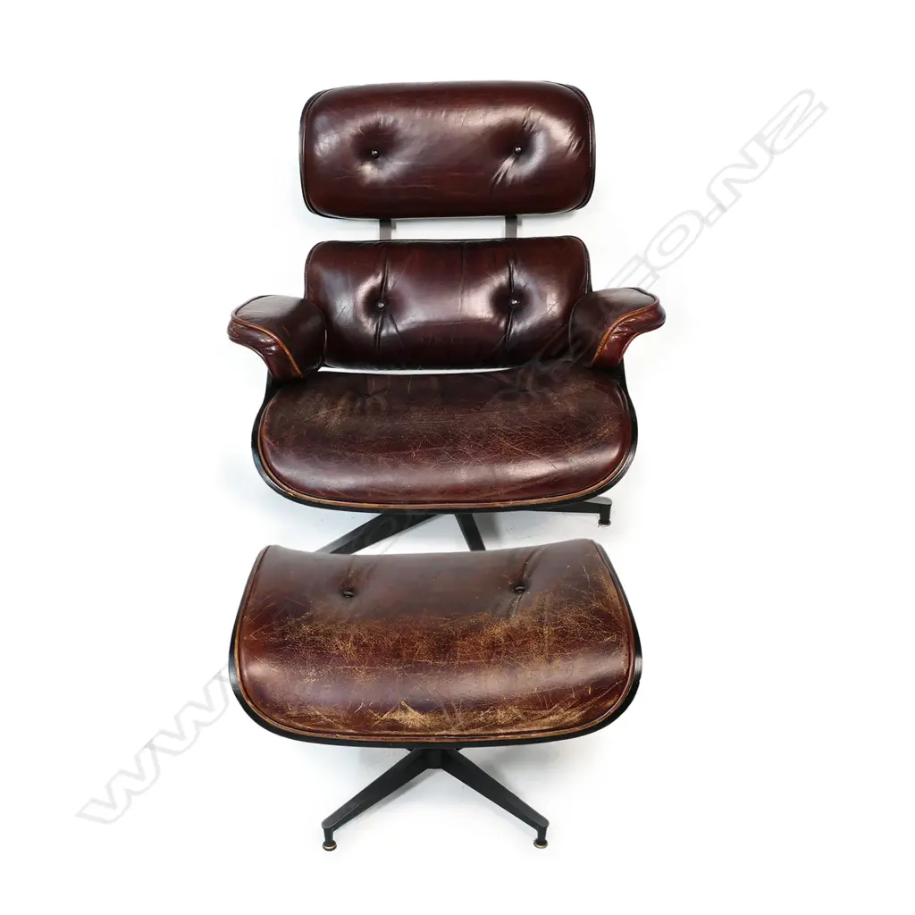 A modern Eames-inspired 'Artsome' lounge chair and ottoman, Image 1++