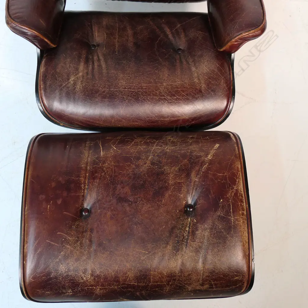 A modern Eames-inspired 'Artsome' lounge chair and ottoman, Image 1++