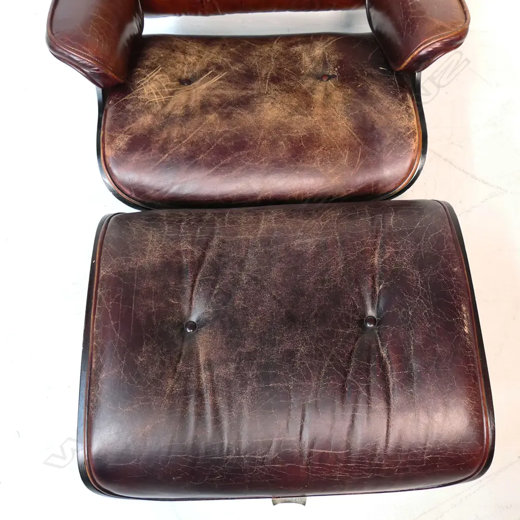 A modern Eames-inspired 'Artsome' lounge chair and ottoman, Image 1++