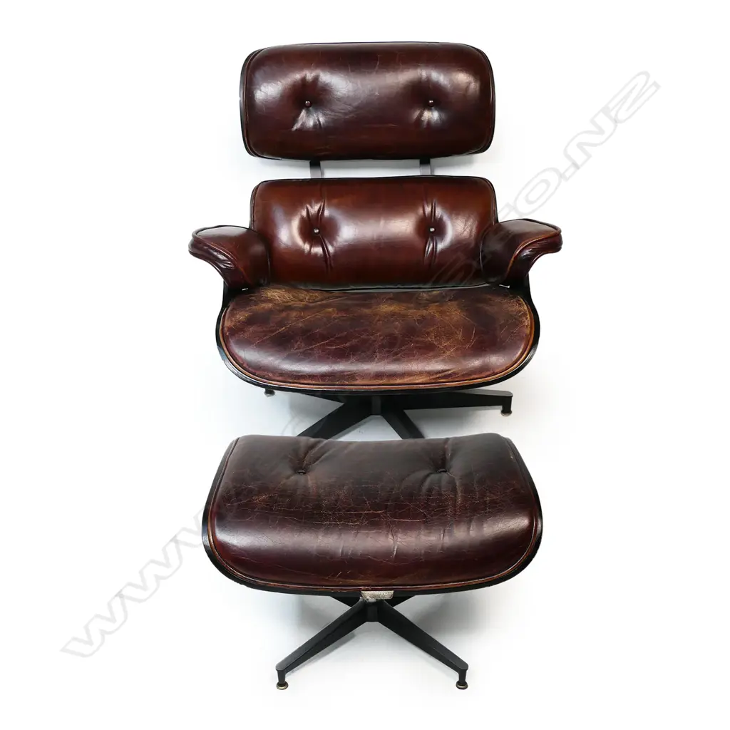 A modern Eames-inspired 'Artsome' lounge chair and ottoman, Image 1++