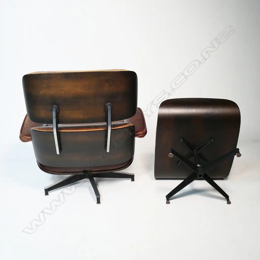 A modern Eames-inspired 'Artsome' lounge chair and ottoman, Image 1++