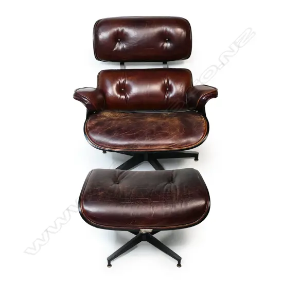 A modern Eames-inspired 'Artsome' lounge chair and ottoman,