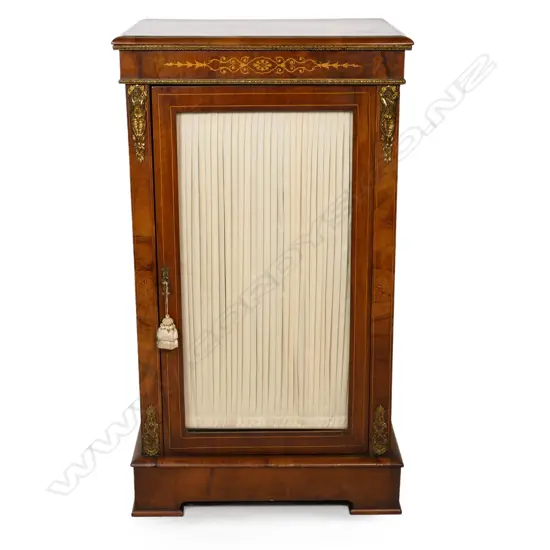 A Victorian walnut pier cabinet,
