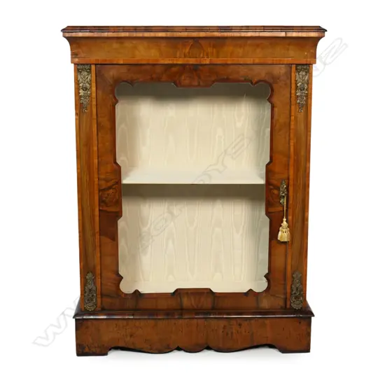 A Victorian walnut pier cabinet,