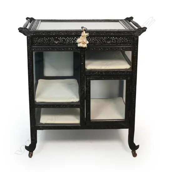 An Anglo-Indian display cabinet,