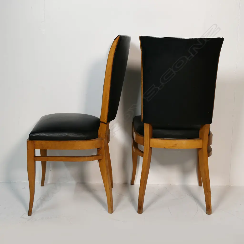 A stylish set of six French 1930's Art Deco dining chairs, Image 1++