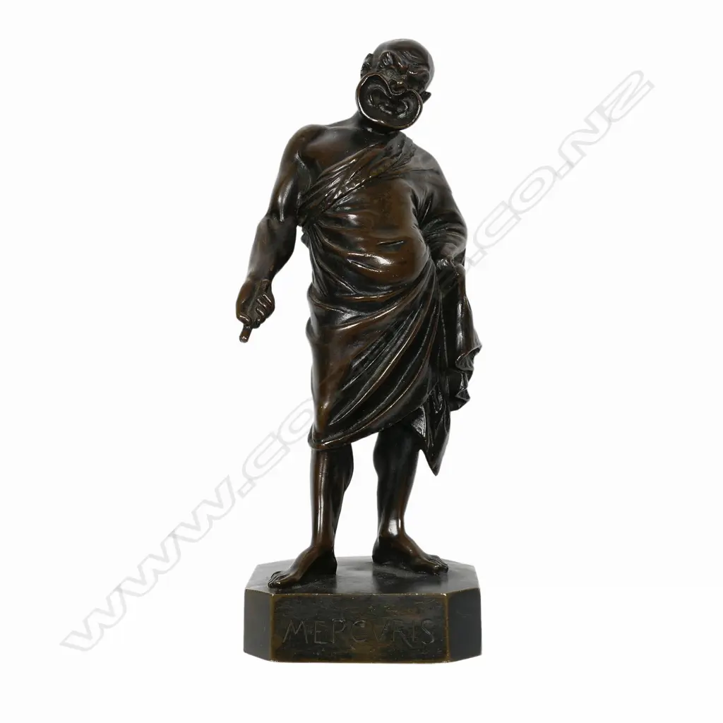 A well modelled bronze entitled 'Mercvris' - signed Mecret. H. 170mm, Image 1++