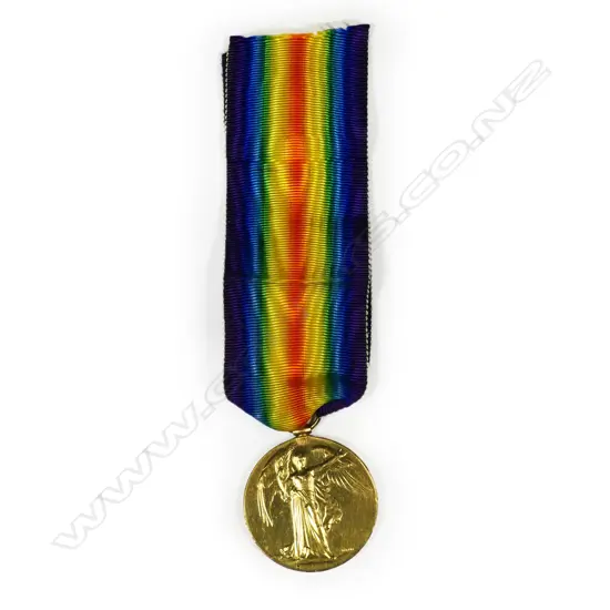 A WW1 Victory Medal impressed 7/74 TPR H B JOYCE NZEF. - Henry Bernard Joyce was killed at Gallipoli on 22 August 1915 aged 23 (but may have been as old as 26). He was from Taranaki and also ‘Strathdene’, Mt Eden Road but was serving with the Canterbury Mounted Rifles when killed. He was last seen 21 August 1915 and sustained wounds to the abdomen and arm during the 1st assault on Hill 60.