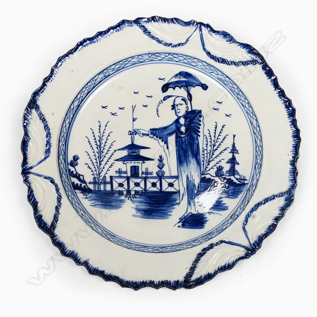 An 18thC English pearlware plate Image 1++