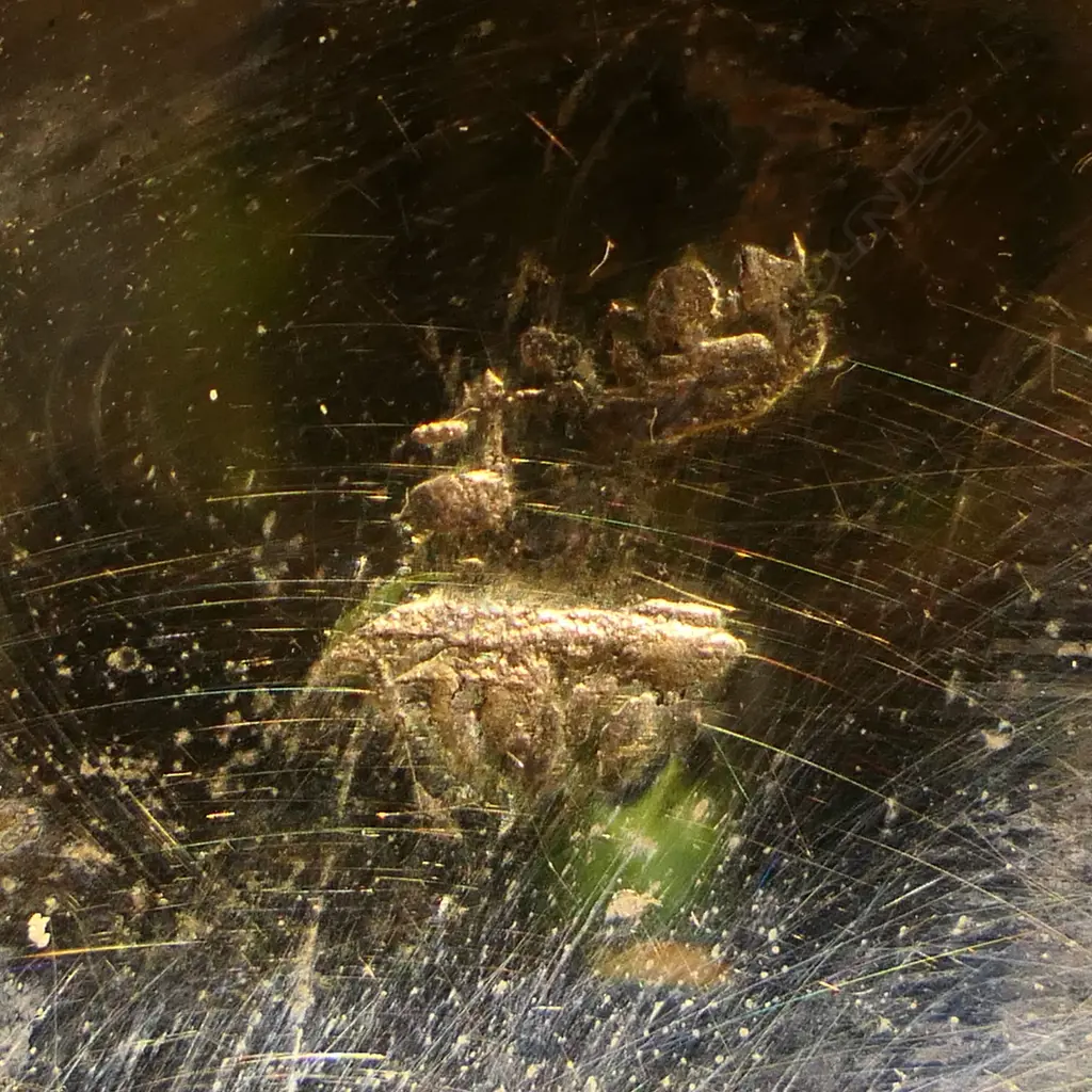 An 18thC Russian silver table box - the lid cast with a relief scene of two women in a treed landscape surrounded by cherubs. Fine engraved border bands. Stamped mark for 1786. Dia.90mm. 212gms. Image 1++