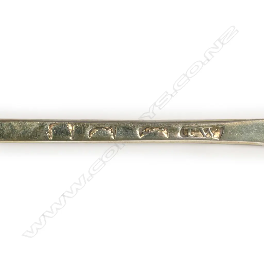 A rare set of four George II and III silver gilt apostle spoons Image 1++