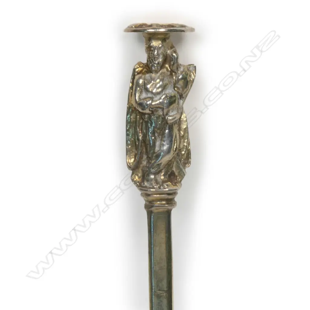 A rare set of four George II and III silver gilt apostle spoons Image 1++