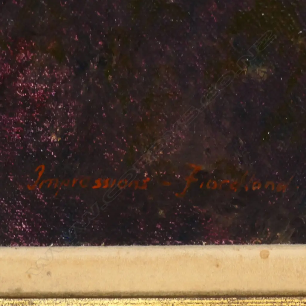 A.H.T. (Tim) Wilson (1954-2020) 'Impressions of Fiordland' - oil on Berge linen, titled lower left, signed and dated '83. 600 x 890mm, Image 1++